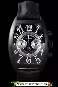 Franck Muller Casablanca White Dial Numbers Black Croco Strap En59314