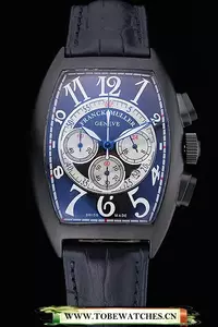 Franck Muller Casablanca White Dial Numbers Black Croco Strap En59315