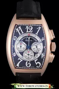 Franck Muller Casablanca White Dial Numbers Rose Gold Bezel En59316