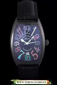 Franck Muller Casablanca Black Croco Leather Band Black Dial En59734