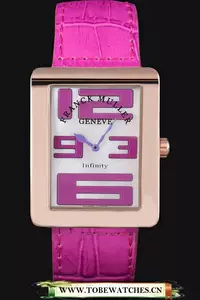 Franck Muller Infinity Rose Gold Bezel Fuchsia Croco Bracelet En59296