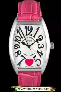 Frank Muller Heart Pink Leather Band En59677