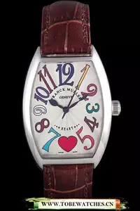 Frank Muller Heart Brown Leather Band En59678