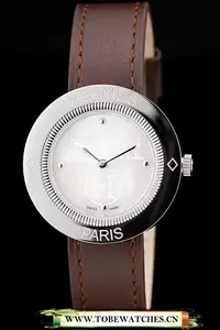 Hermes Classic Mop Dial Brown Leather Strap En58799