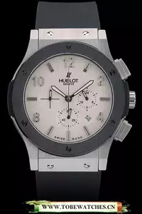 Hublot Big Bang Black Rubber Strap White Checkered Dial En59103