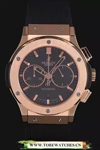 Hublot Classic Fusion Black Dial Rose Gold En59486