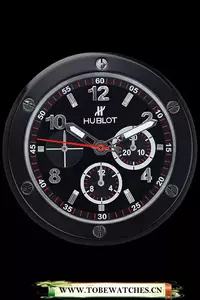Hublot Big Bang King Power Wall Clock Black Red En60360