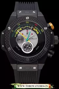 Hublot Big Bang Unico Bi Retrograde Chrono King Black Steel Case Black Rubber Strap En120749