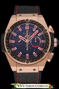 Hublot Big Bang Limited Edition Formula 1 Black And Red Dial Gold Case Black Strap En120859