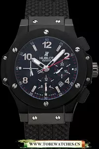 Hublot Big Bang Carbon Effect Dial Black Case Black Rubber Bracelet En124520