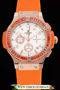 Hublot Big Bang Tutti Frutti Orange Strap Gold Dial En22542