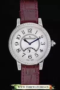 Jaeger Lecoultre Rendez Vous White Dial Purple Leather Strap En59991