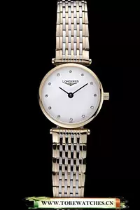 Longines La Grande Classique Two Tone Band White Dial Diamond Markers Femme En60003