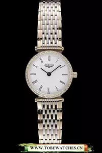Longines La Grande Classique Two Tone Band White Dial Diamond Bezel Femme En60005