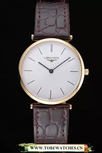 Longines La Grande Classique White Dial Brown Leather Strap Homme En60020