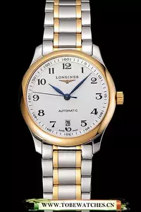 Longines Master White Dial Two Tone Stainless Steel Bracelet En124545