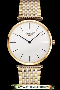 Longines Grande Classique White Dial Gold Case Two Tone Bracelet En122767