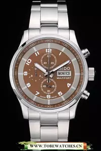 Mido Multifort Stainless Steel Bezel Brown Dial En59229