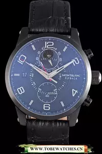 Montblanc Flyback Black Leather Band En59718