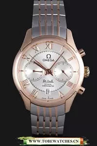 Omega Deville Two Tone Links White Dial En59653