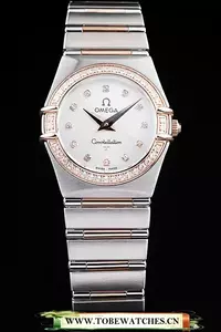 Omega Constellation Jewelry Diamond Case White Dial En58149