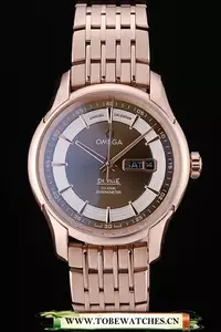 Omega Deville Rose Gold Bezel Brown Dial En58962