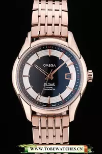 Omega Deville Rose Gold Bezel Black Dial En58970