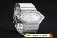 Lady Omega Constellation Stainless Steel Bracelet Silver Dial En59236