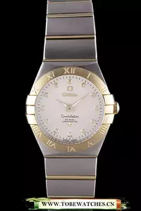 Omega Constellation Gold Bezel Two Tone Band En59547