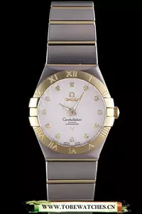 Omega Constellation Gold Bezel Two Tone Band En59549