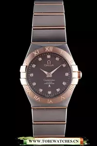 Omega Constellation Rose Gold Bezel Two Tone Band En59551
