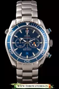 Omega Seamaster Planet Ocean Blue Tachymeter Blue Dial Stainless Steel Strap En59203