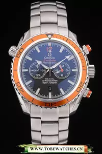 Omega Seamaster Planet Ocean Orange Tachymeter Black Dial Stainless Steel Strap En59205