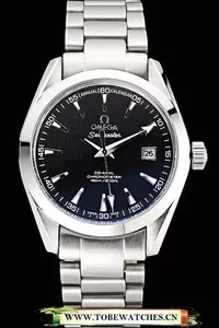 Omega Seamaster Black Dial Stainless Steel Band En60063