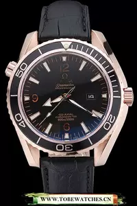 Omega Seamaster Planet Ocean Ceragold Black Dial En60284