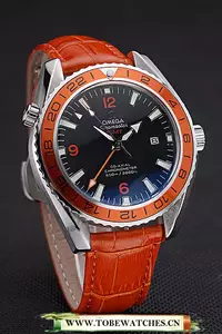 Omega Seamaster Planet Ocean Gmt Orange Dial Orange Leather Band En60290