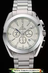 Omega Seamaster Aqua Terra Chronograph Ivory Dial Stainless Steel Bracelet En60415