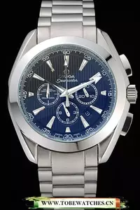 Omega Seamaster Aqua Terra Chronograph Blue Dial Stainless Steel Bracelet En60417