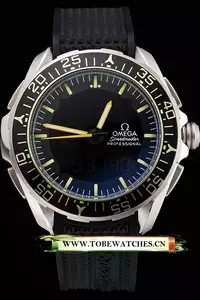 Omega Speedmaster Skywalker X 33 Black Dial Yellow On Black Bezel Stainless Steel Case Black Rubber Strap En122084