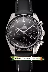Omega Speedmaster Professional Black Dial Black Leather Bracelet En124552
