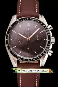 Omega Speedmaster Professional Brown Dial Gold Accents Brown Leather Bracelet En124554