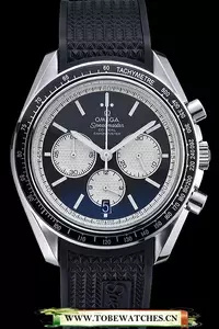 Omega Speedmaster Black Rubber Strap Black Dial En59942