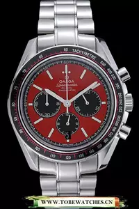 Omega Speedmaster Red Grey Stainless Steel Strap En59955