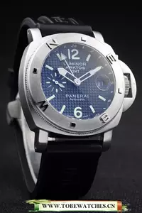 Panerai Luminor Brushed Stainless Steel Case Black Dial Black Rubber Strap En58216