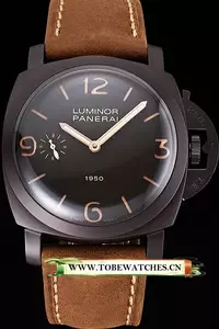 Panerai Luminor 1950 Dark Brown Dial And Case Brown Leather Strap En123414