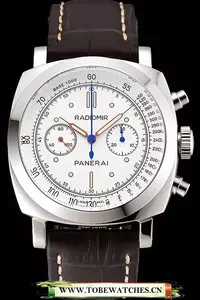 Panerai Radiomir 1940 White Dial Stainless Steel Case Brown Leather Strap En122231