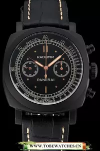 Panerai Radiomir 1940 Black Dial Black Ionized Case Black Leather Strap En122233