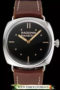 Panerai Radiomir Vintage Slc Pam425 Black Dial Stainless Steel Case Brown Leather Strap En122615