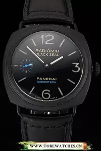Panerai Radiomir Black Seal Carbotech Black Dial Black Case Black Leather Strap En123413