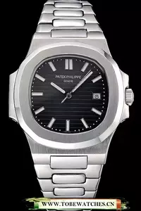 Patek Philippe Nautilus Black Dial Stainless Steel Case En60645